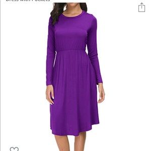 Casual Loose Swing Dress w/ Pockets